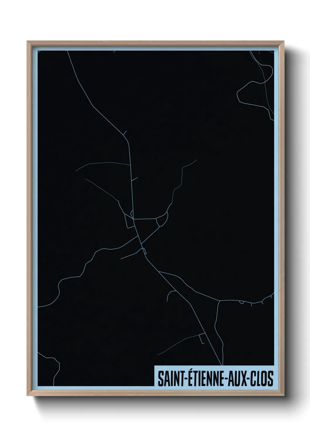 Une affiche de carte sur Saint-Étienne-aux-Clos