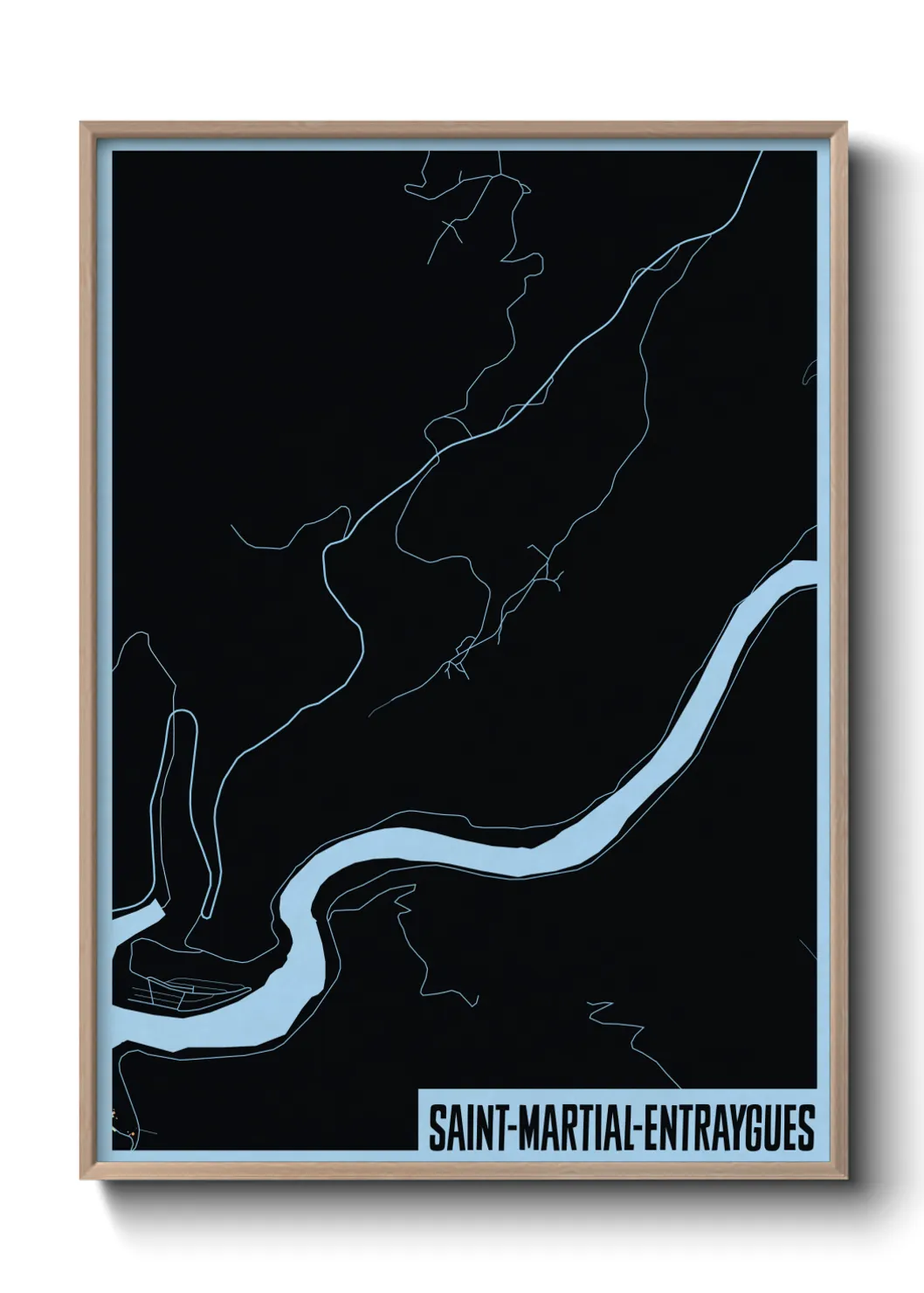 Une affiche de carte sur Saint-Martial-Entraygues