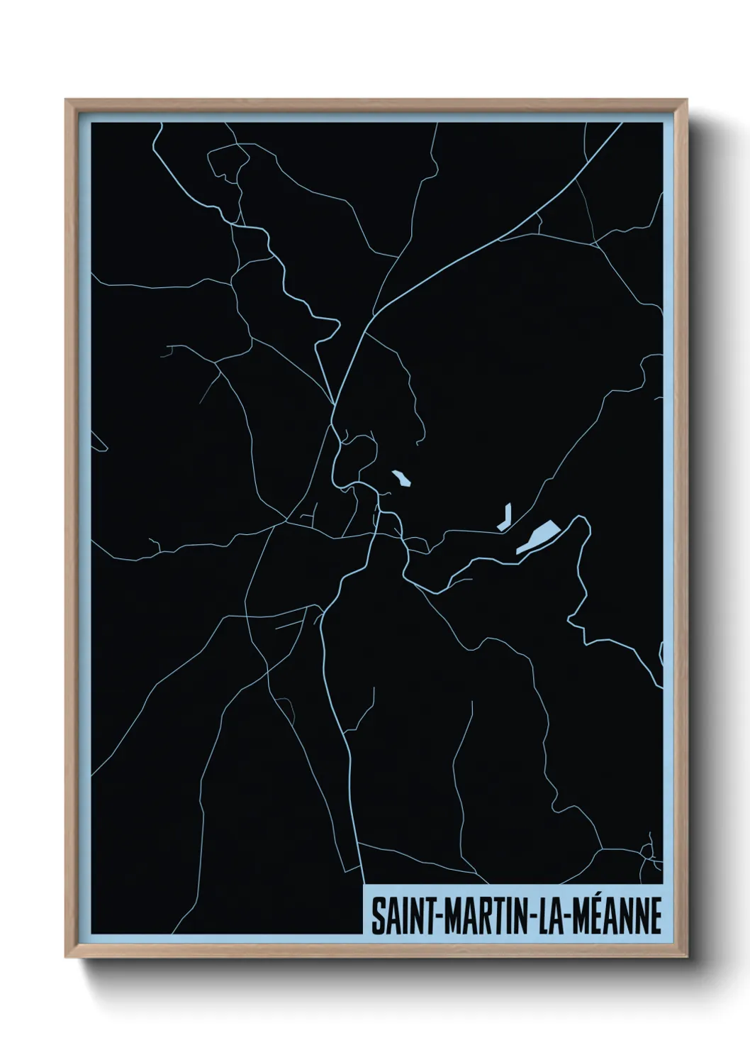 Une affiche de carte sur Saint-Martin-la-Méanne