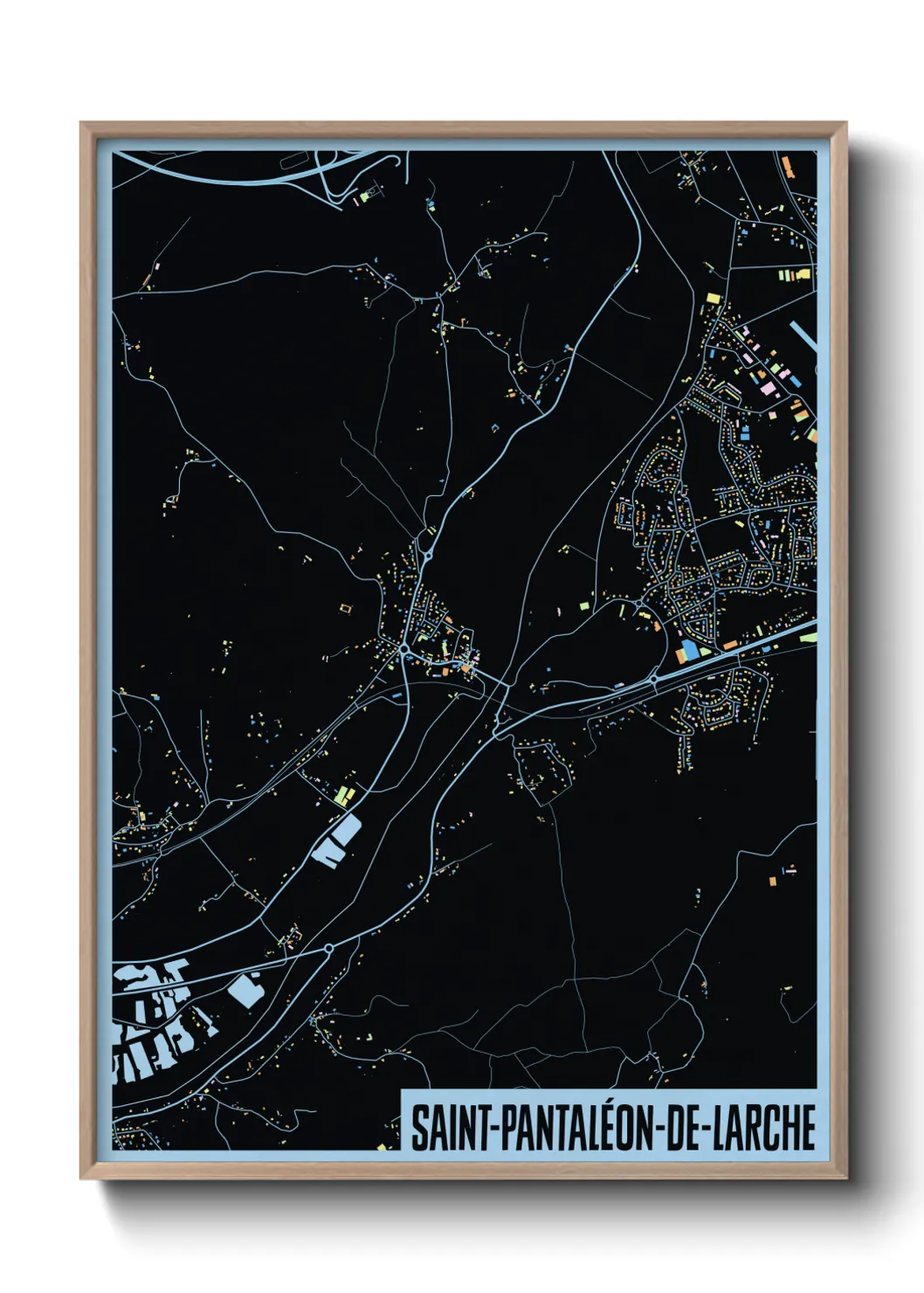 Un poster carteSaint-Pantaléon-de-Larche