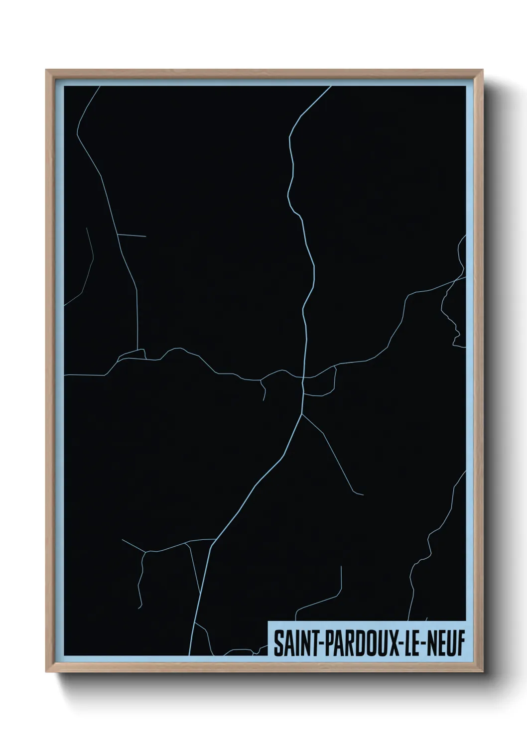 Une affiche de carte sur Saint-Pardoux-le-Neuf