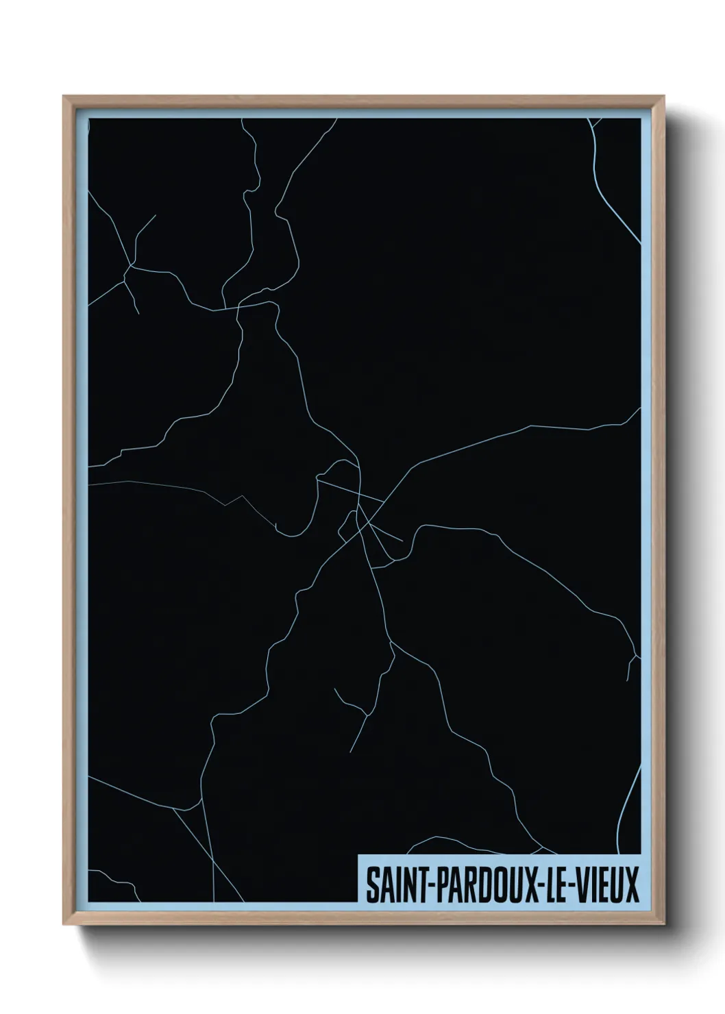 Une affiche de carte sur Saint-Pardoux-le-Vieux