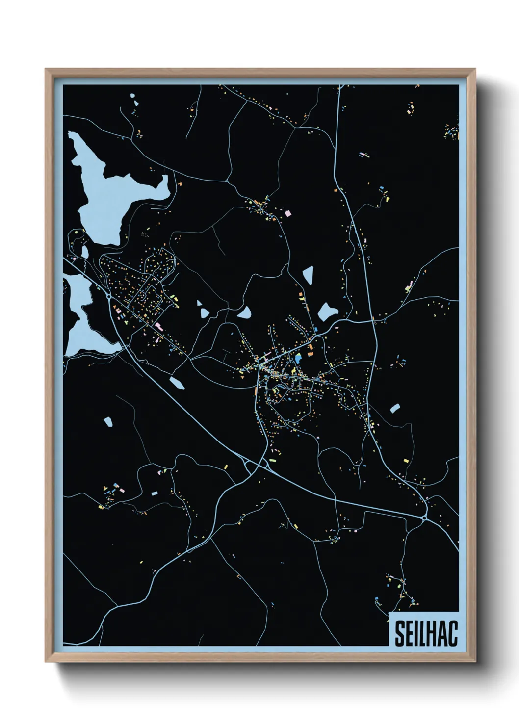 Une affiche de carte sur Seilhac
