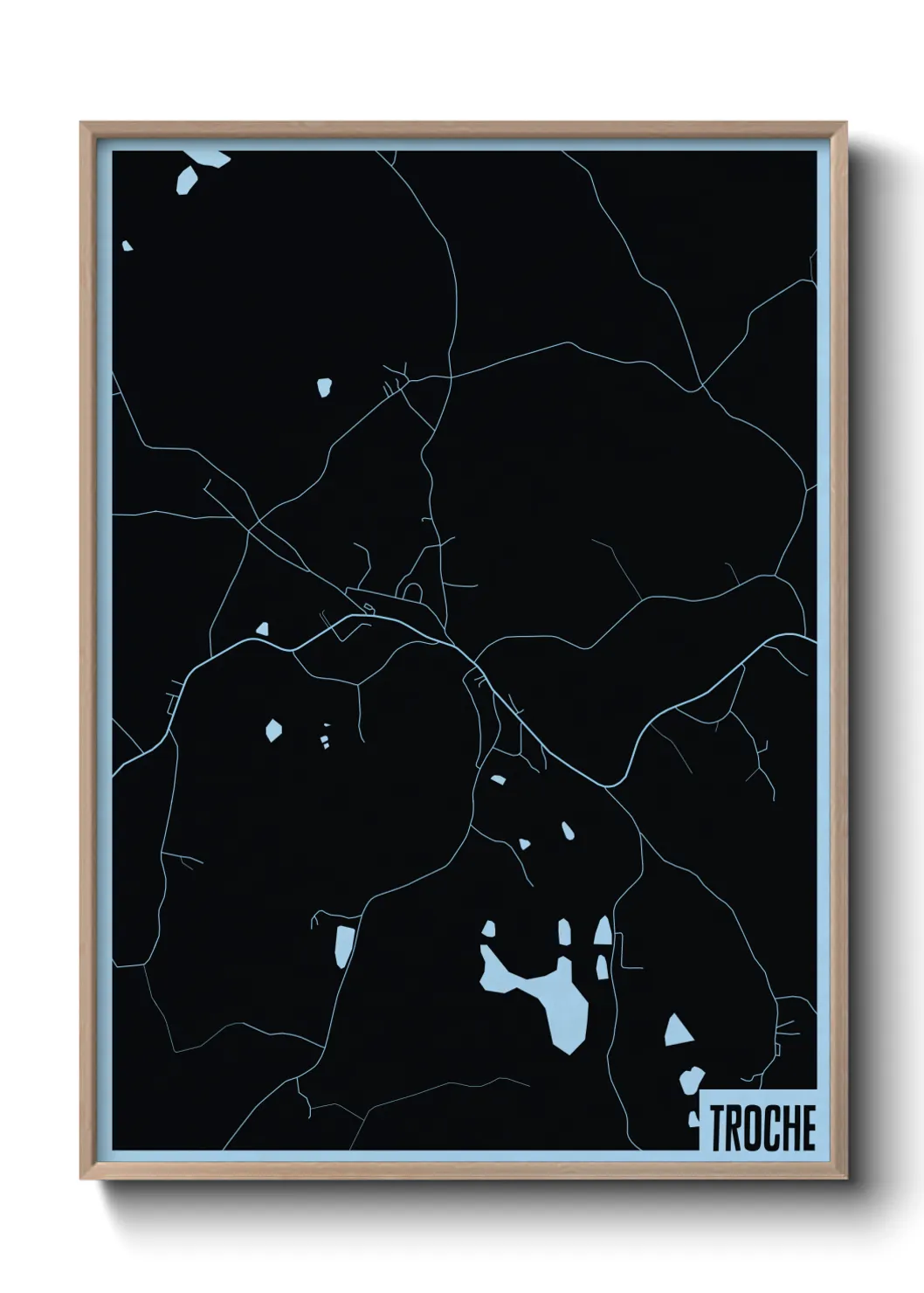 Une affiche de carte sur Troche