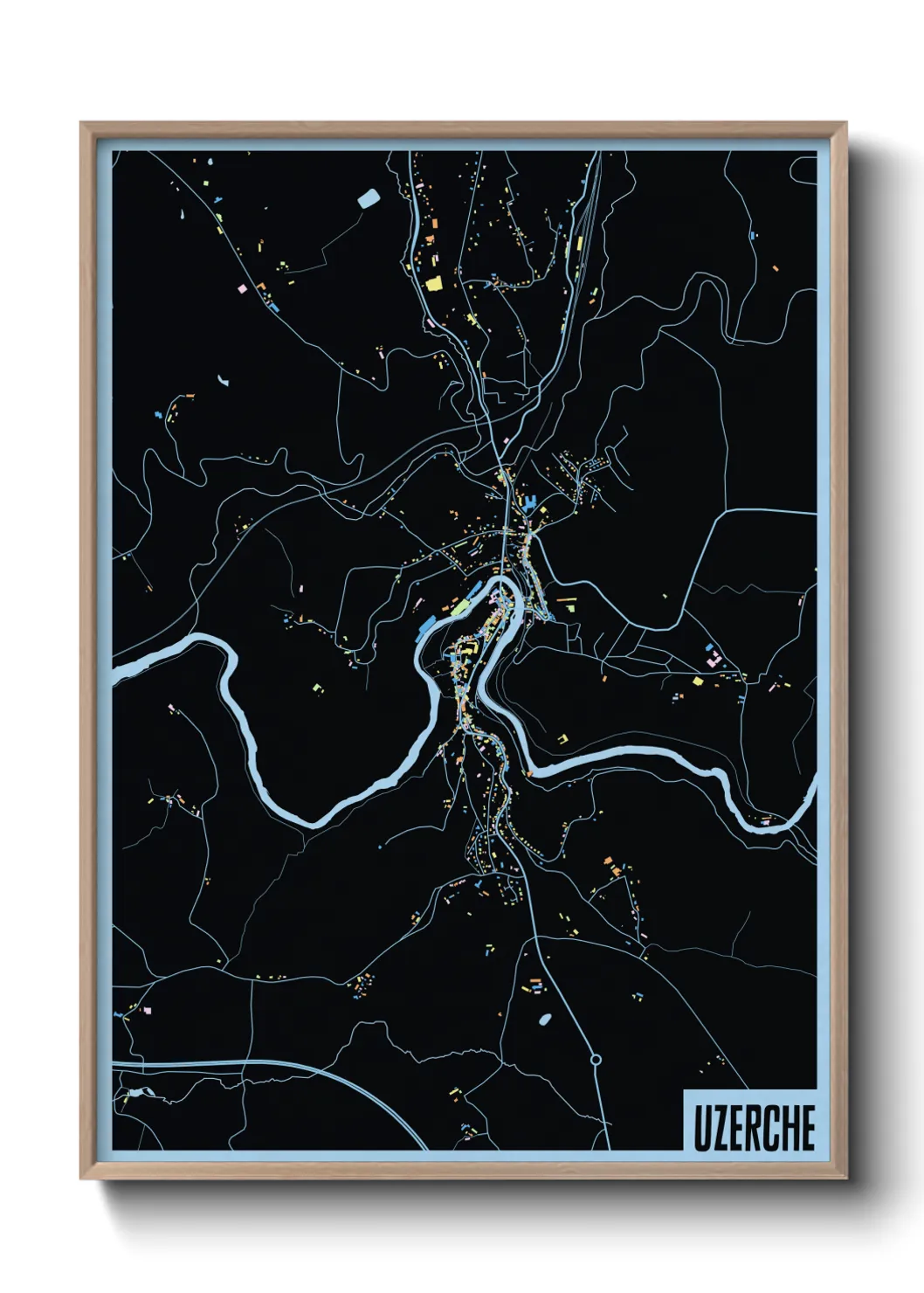 Une affiche de carte sur Uzerche