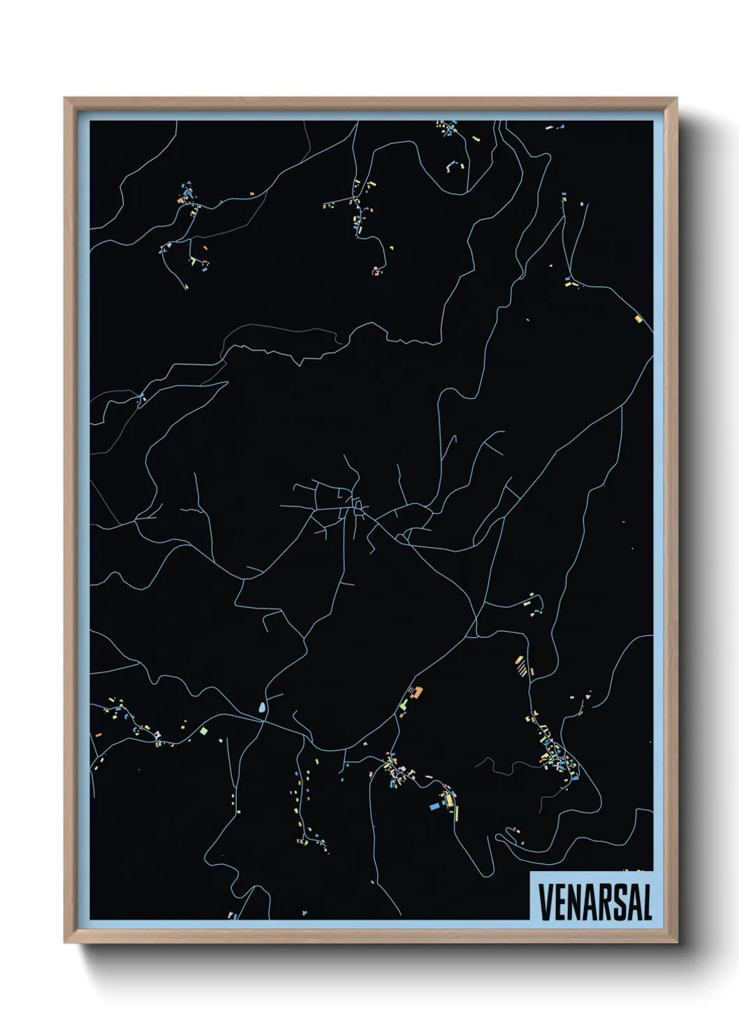 Une affiche de carte sur Venarsal