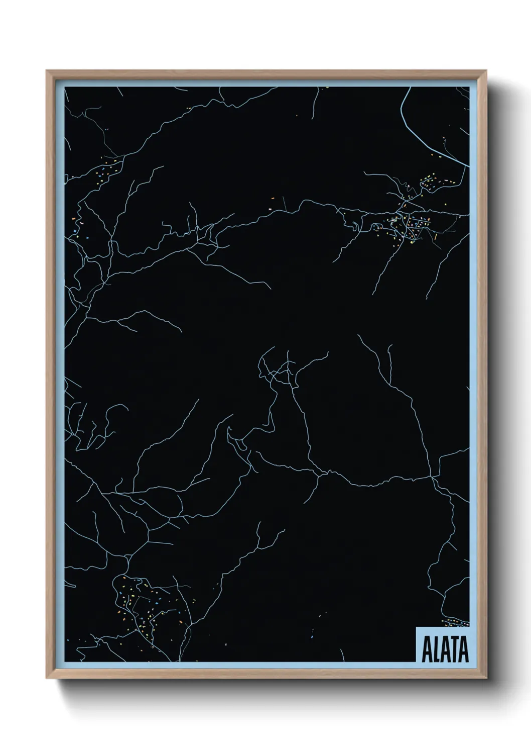 Une affiche de carte sur Alata