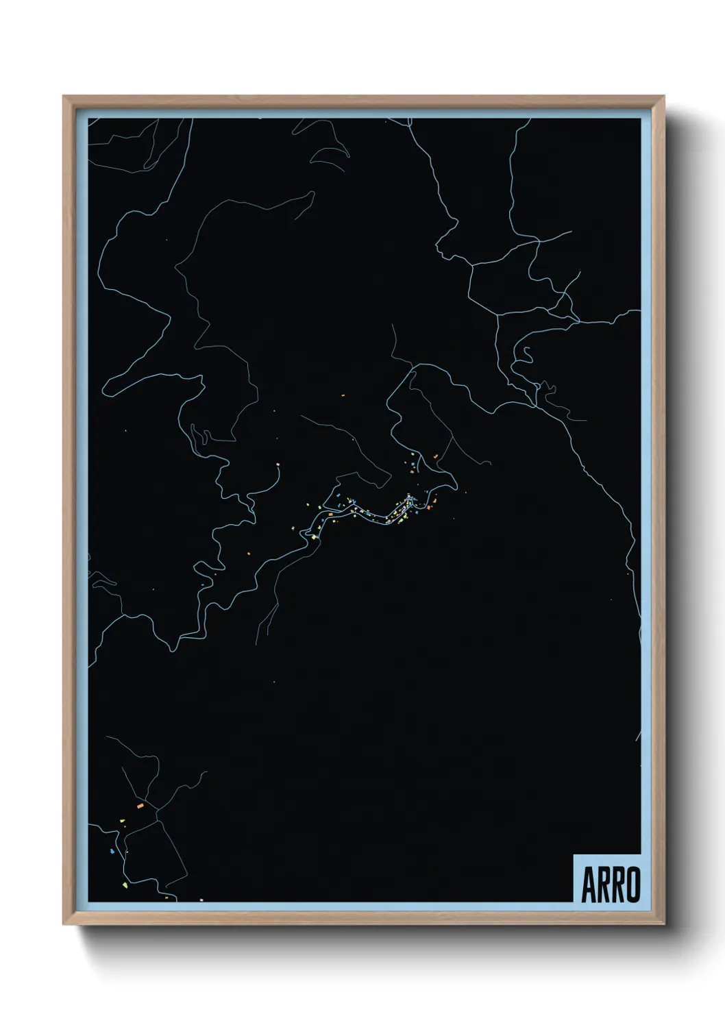 Une affiche de carte sur Arro