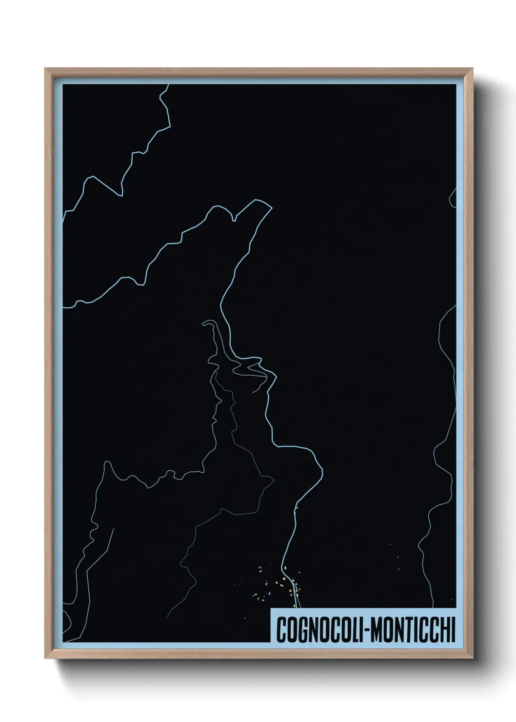 Une affiche de carte sur Cognocoli-Monticchi