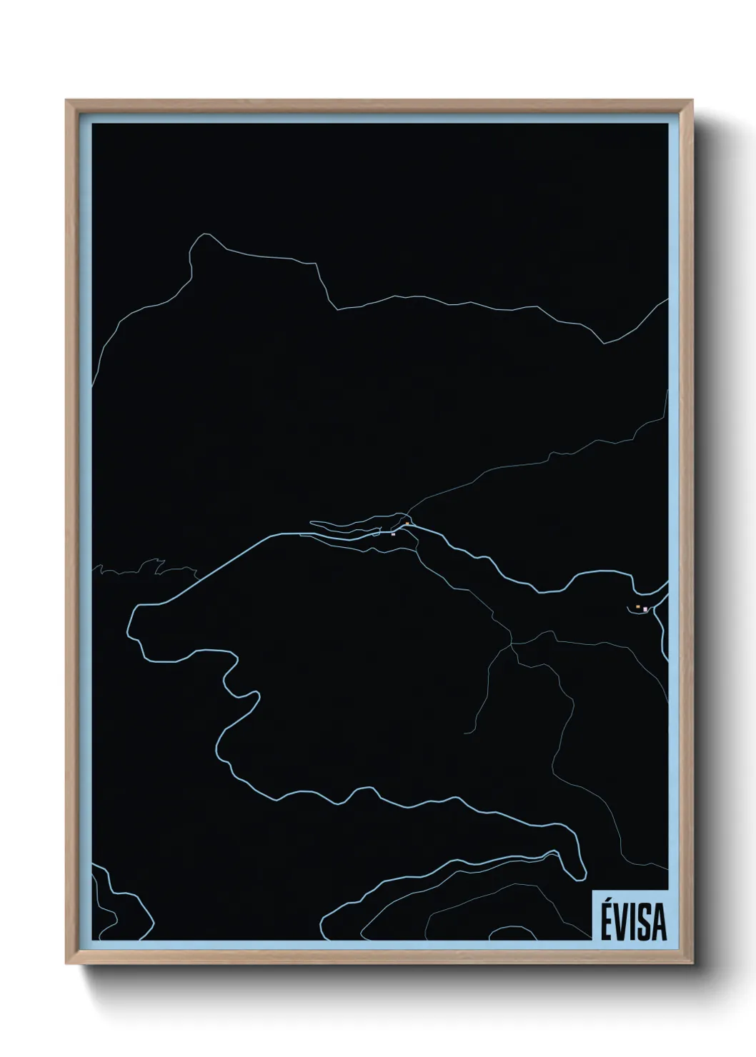 Une affiche de carte sur Évisa