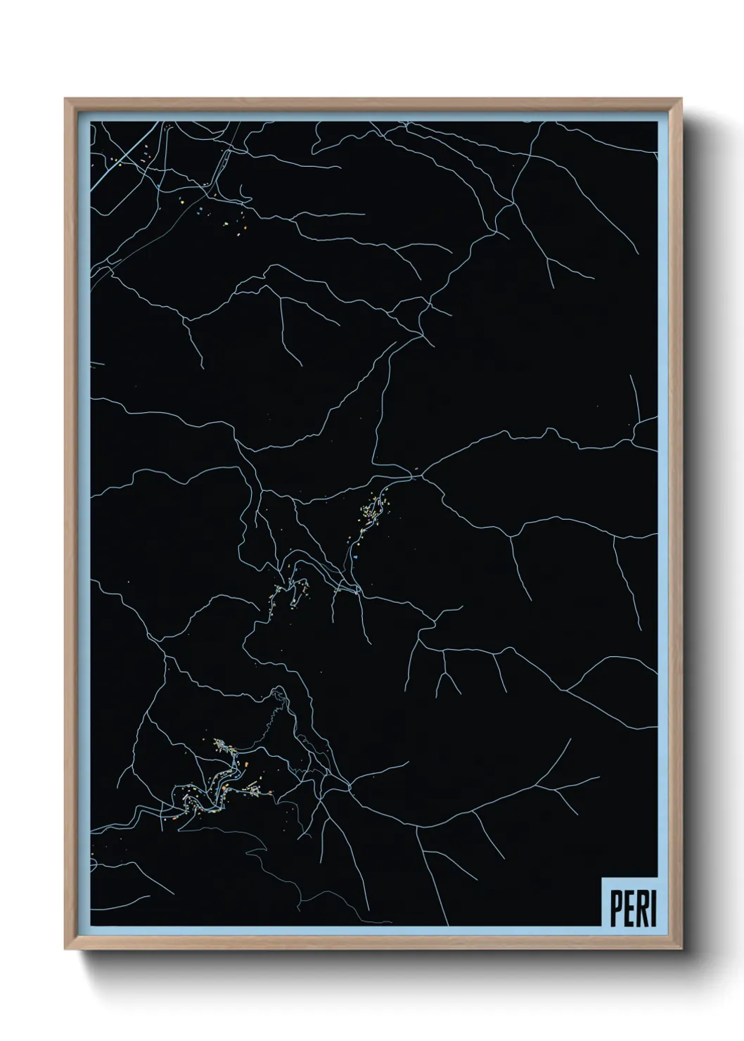 Une affiche de carte sur Peri