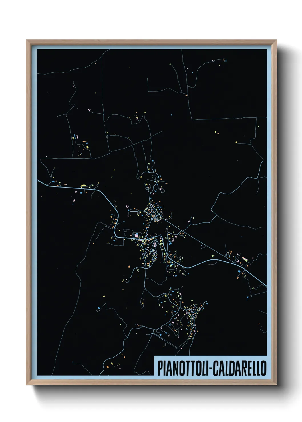Une affiche de carte sur Pianottoli-Caldarello