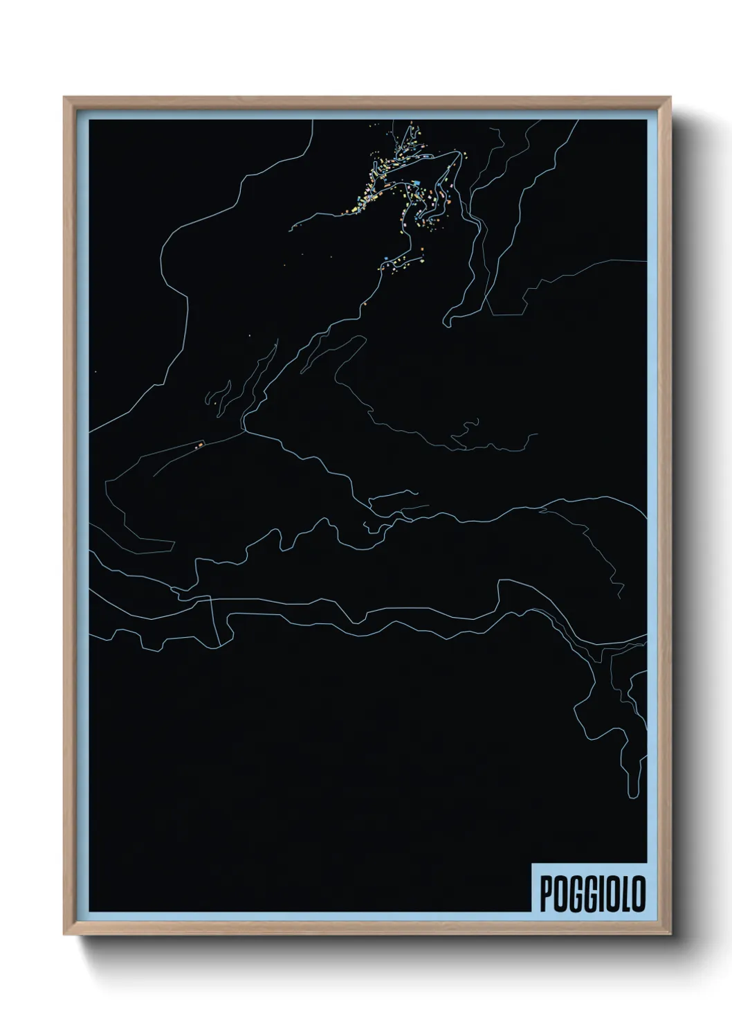 Une affiche de carte sur Poggiolo