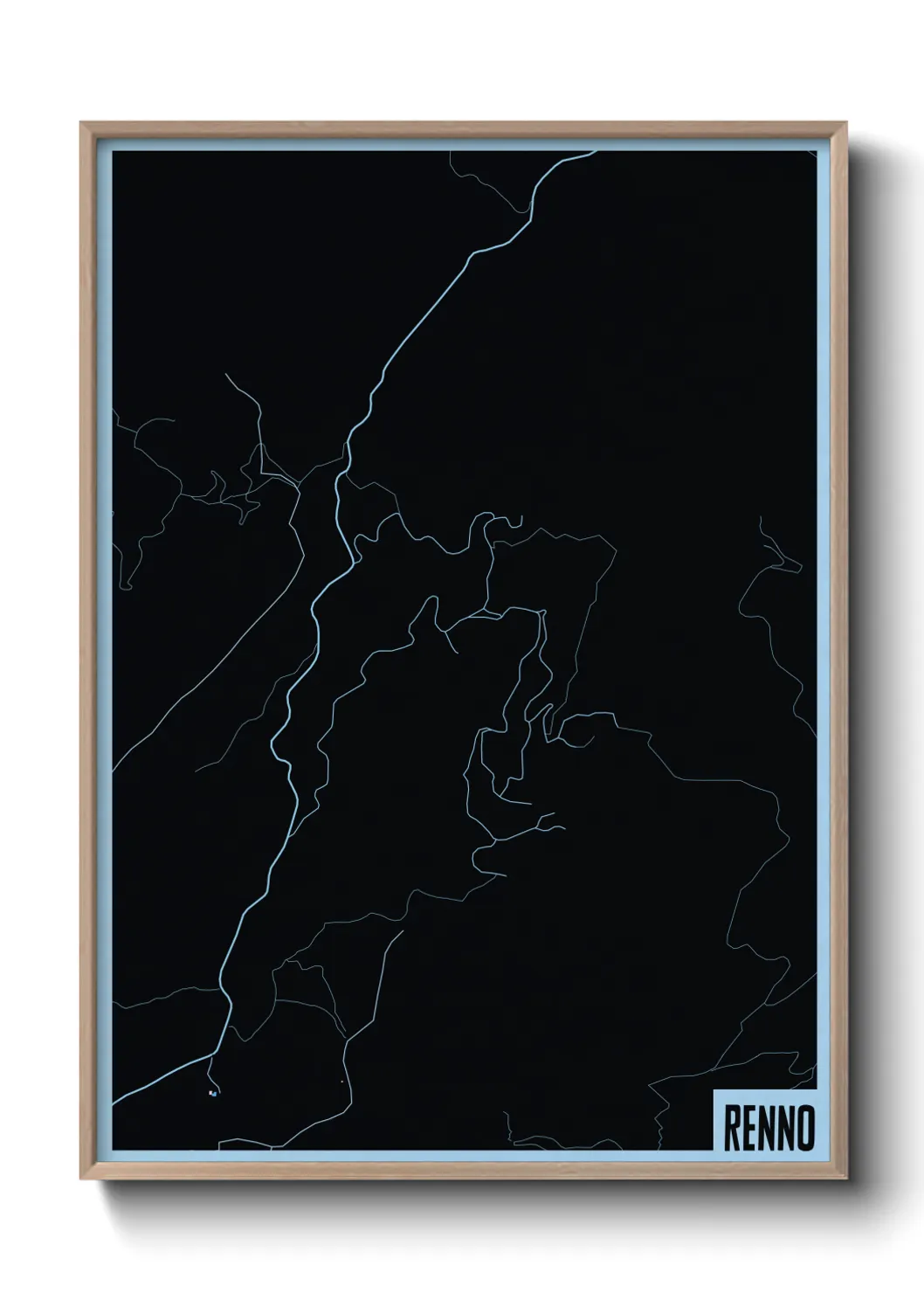 Une affiche de carte sur Renno