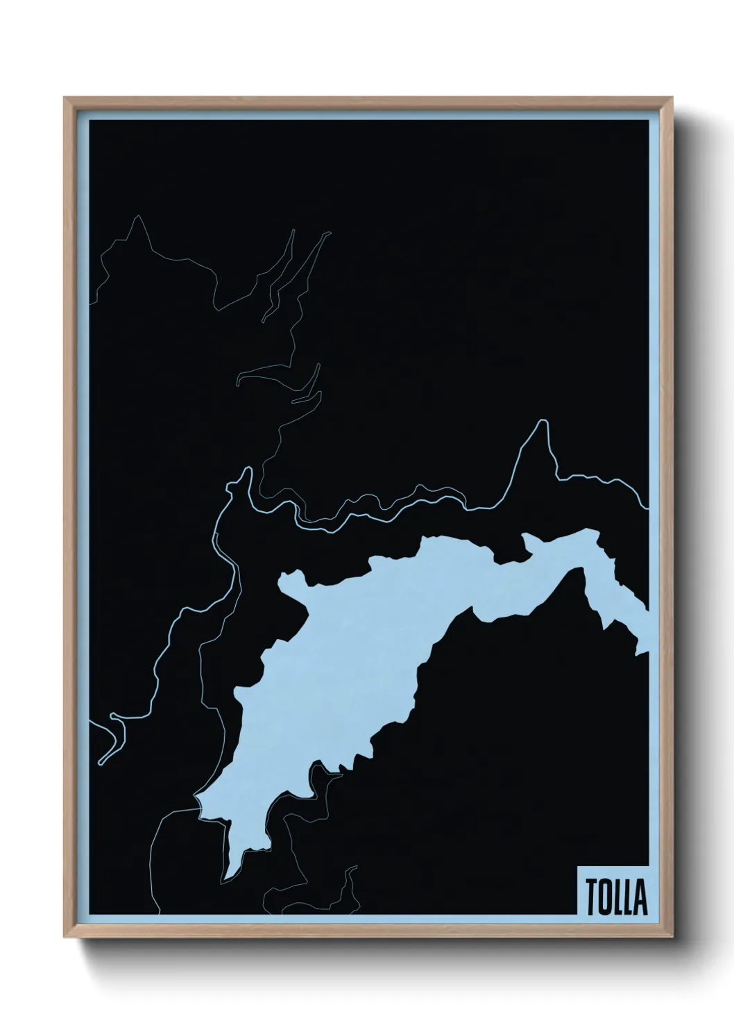 Une affiche de carte sur Tolla