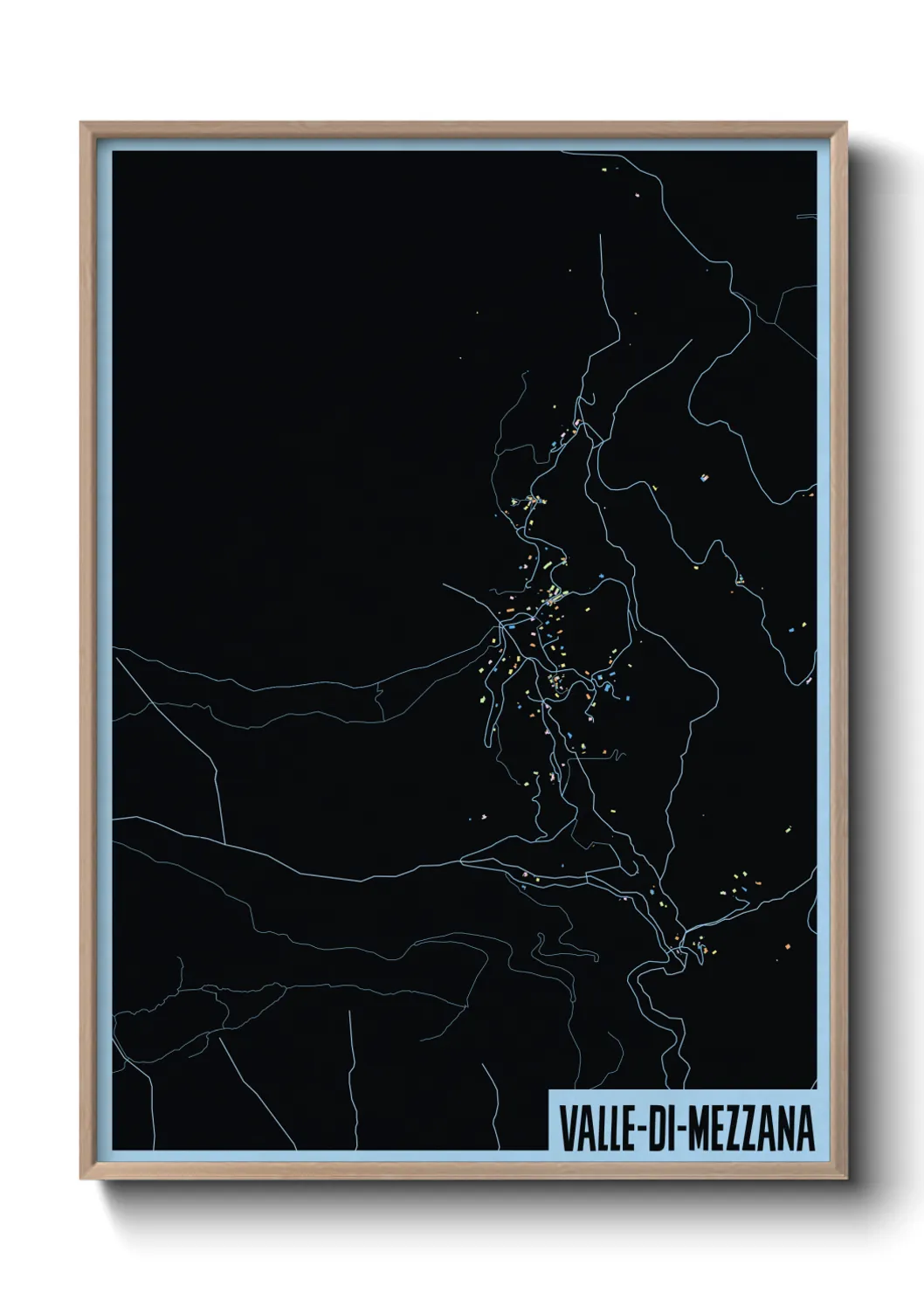 Une affiche de carte sur Valle-di-Mezzana