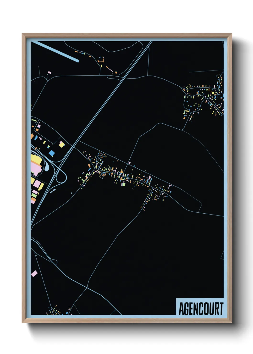 Une affiche de carte sur Agencourt