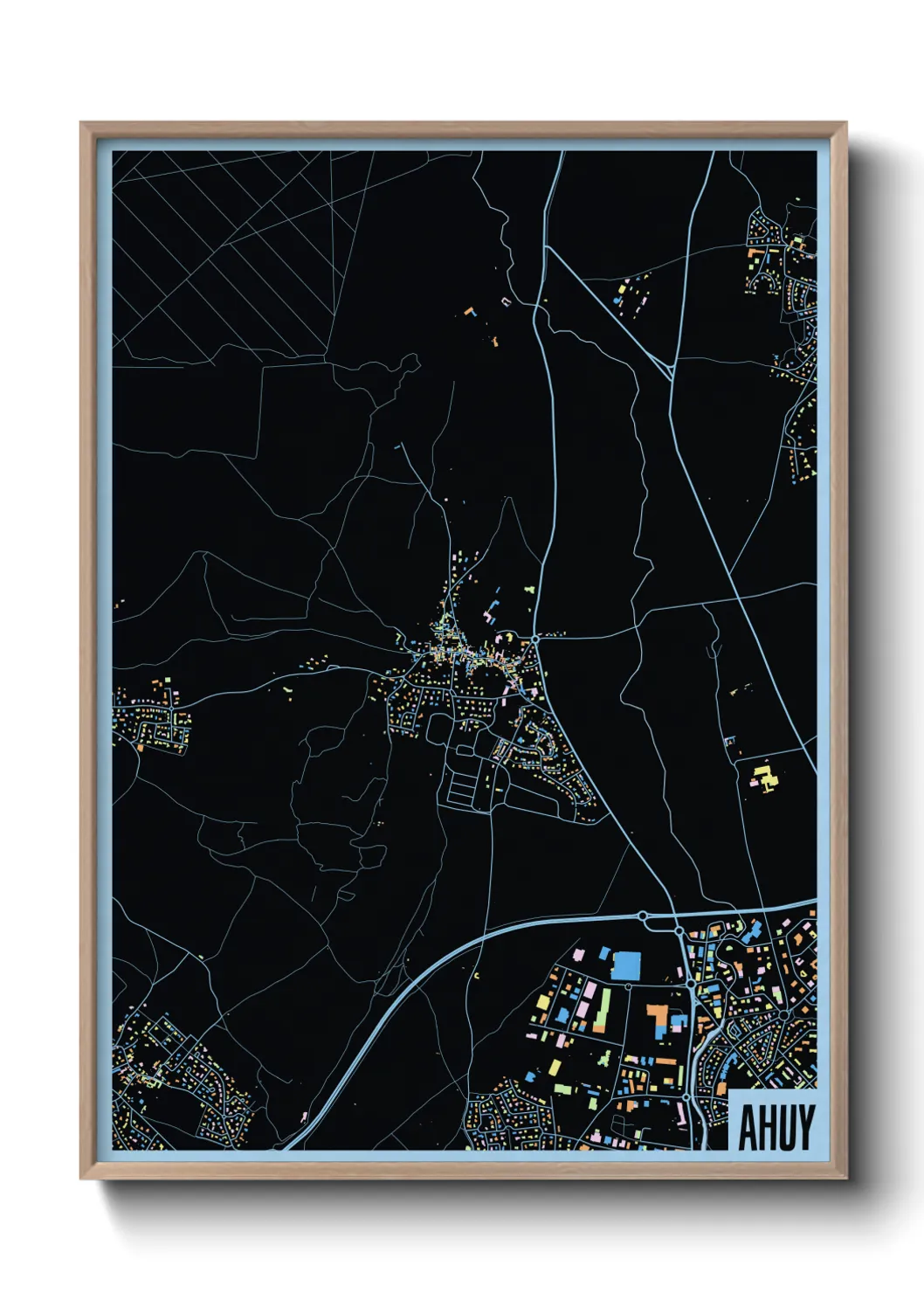 Une affiche de carte sur Ahuy