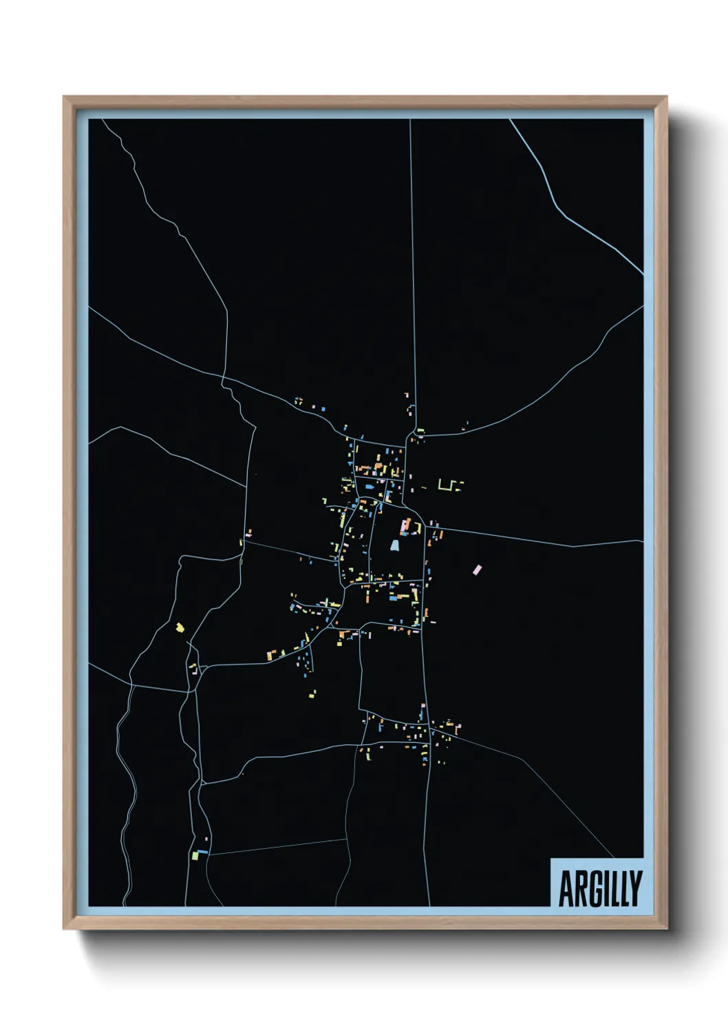 Une affiche de carte sur Argilly