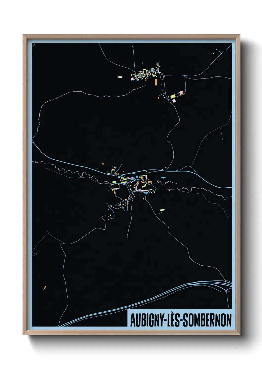 Une affiche de carte sur Aubigny-lès-Sombernon