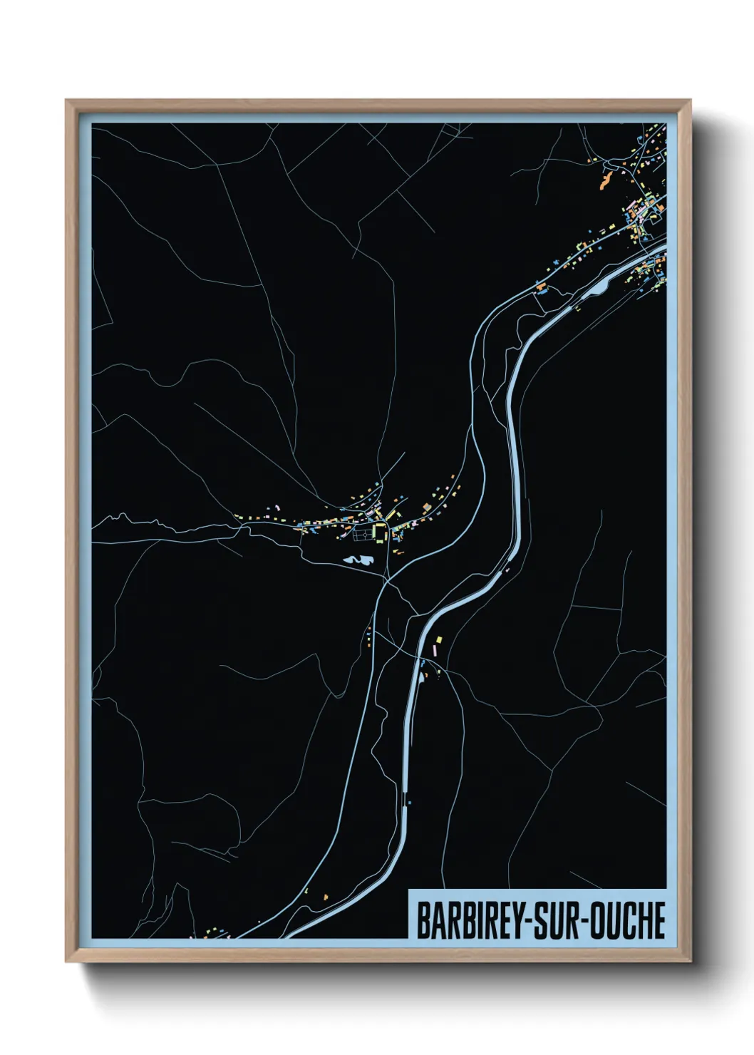 Une affiche de carte sur Barbirey-sur-Ouche