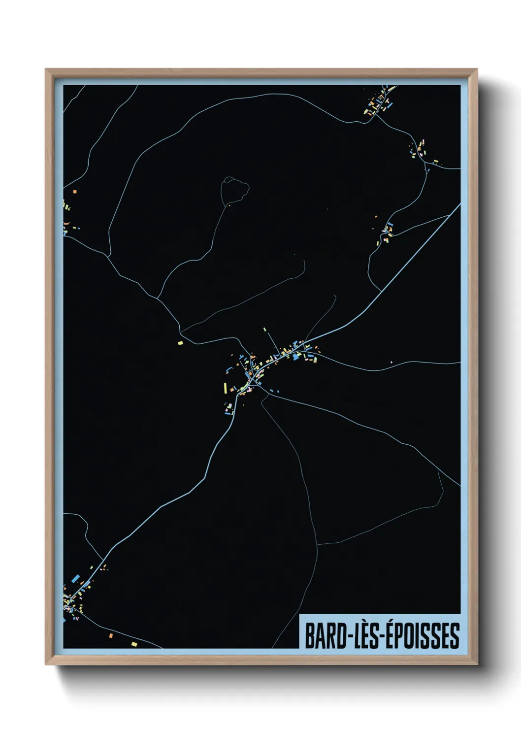 Une affiche de carte sur Bard-lès-Époisses