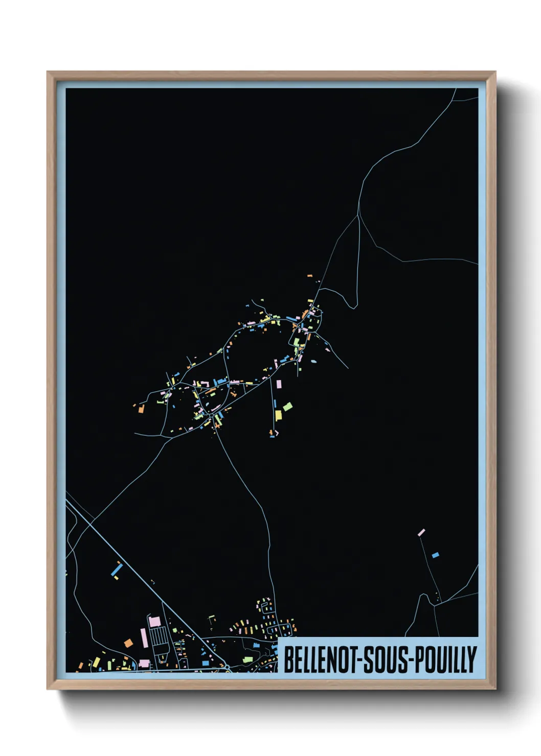 Une affiche de carte sur Bellenot-sous-Pouilly