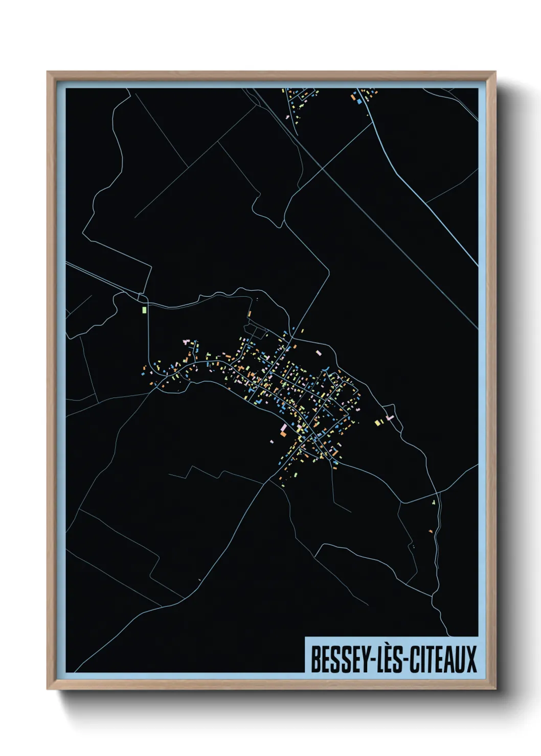 Une affiche de carte sur Bessey-lès-Citeaux