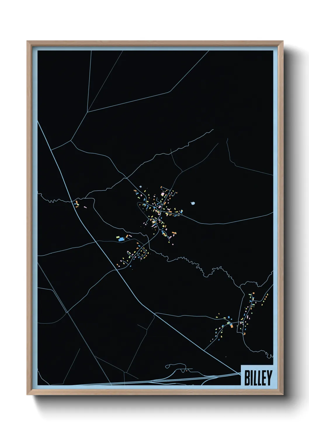 Une affiche de carte sur Billey