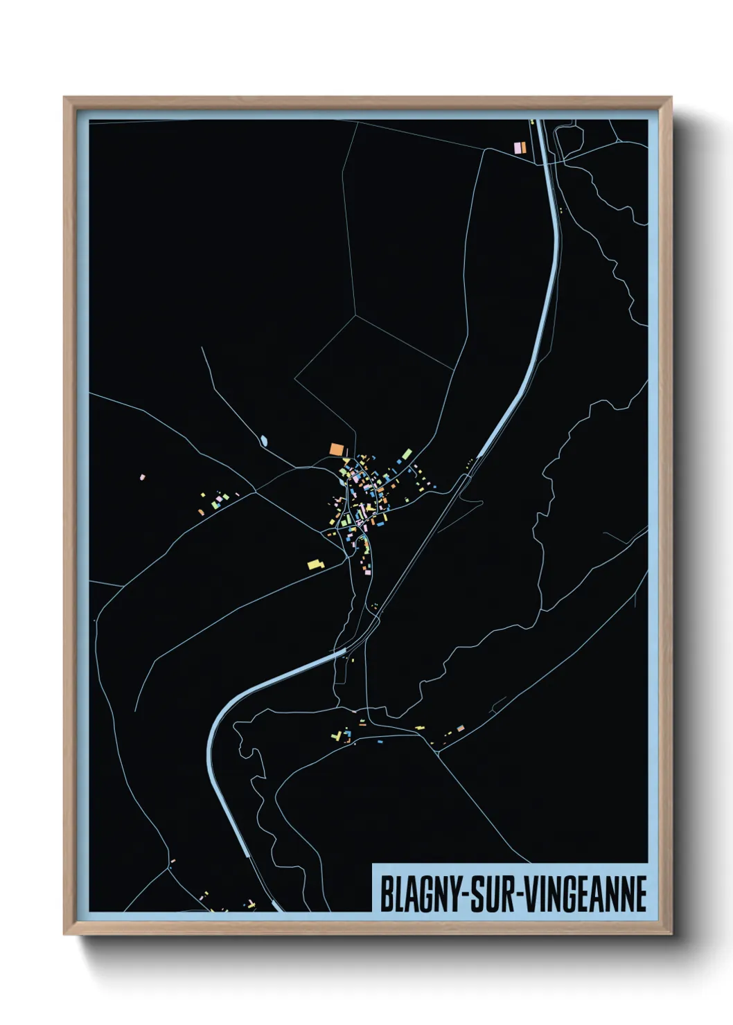 Une affiche de carte sur Blagny-sur-Vingeanne