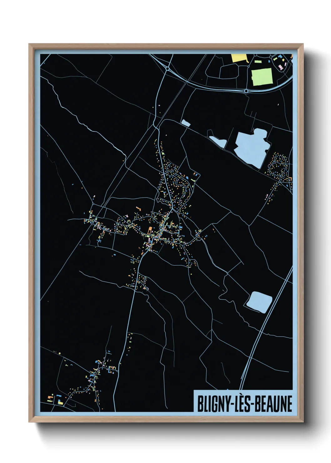 Une affiche de carte sur Bligny-lès-Beaune