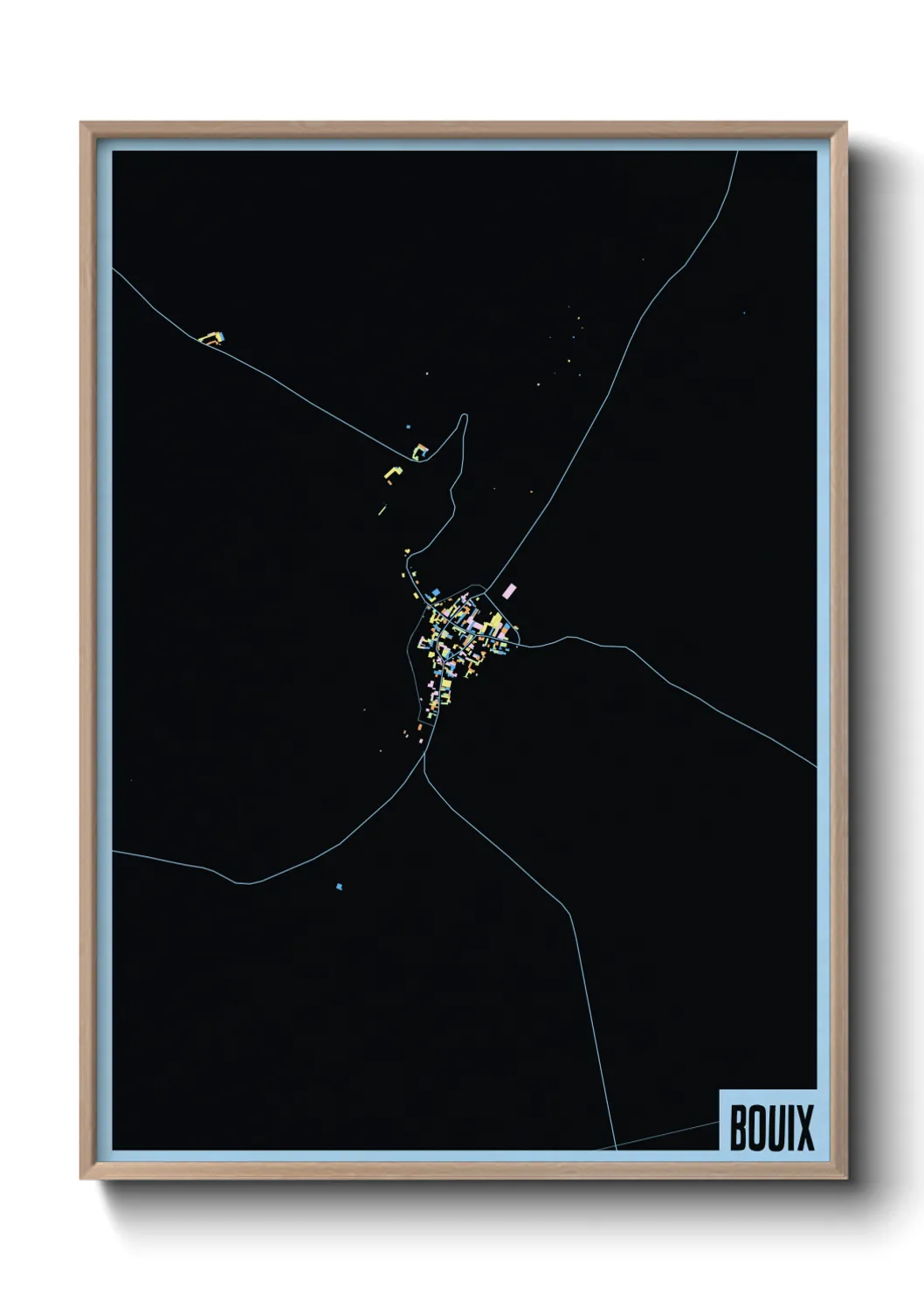 Une affiche de carte sur Bouix