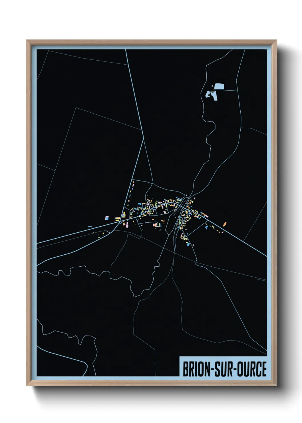 Une affiche de carte sur Brion-sur-Ource