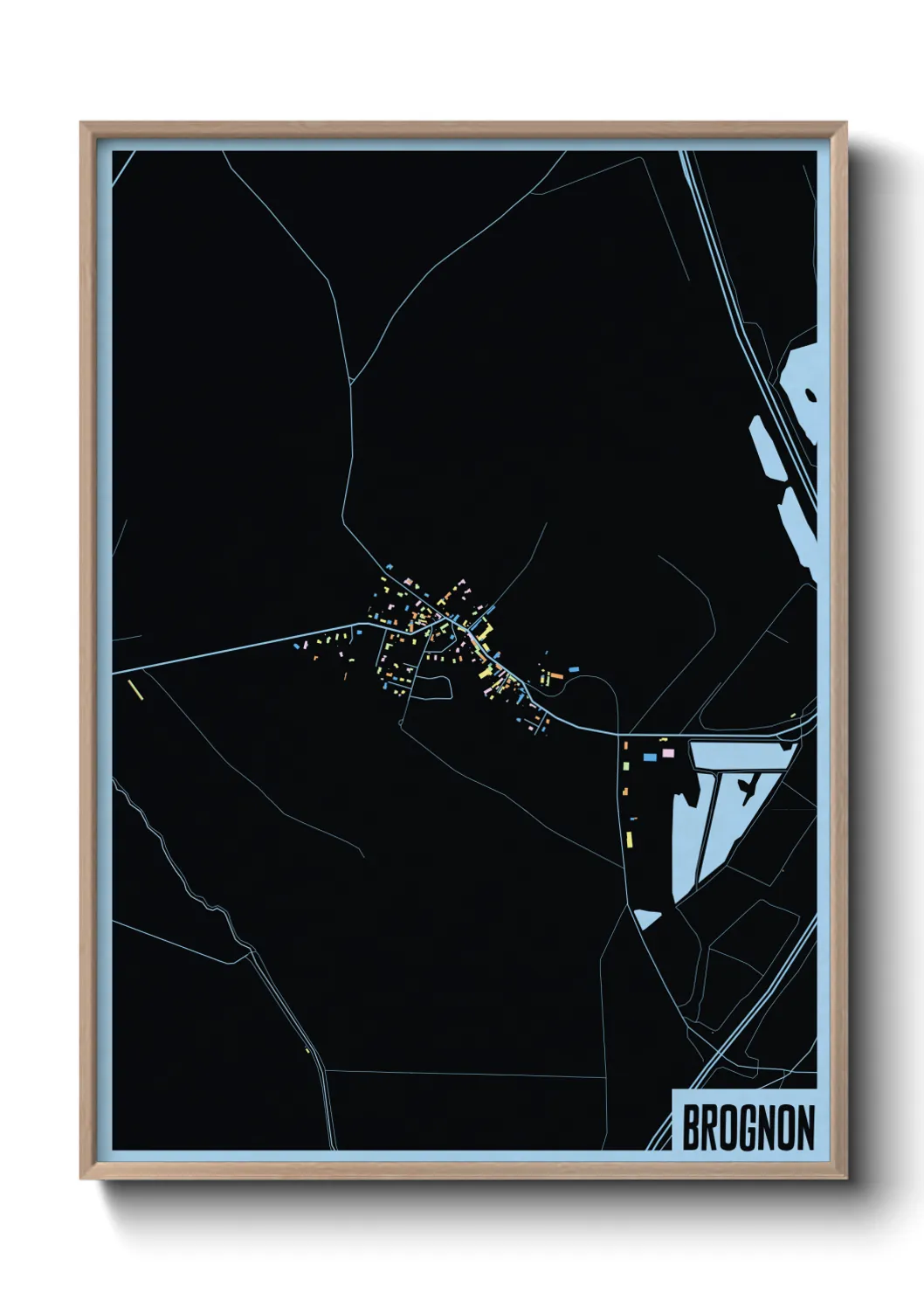 Une affiche de carte sur Brognon