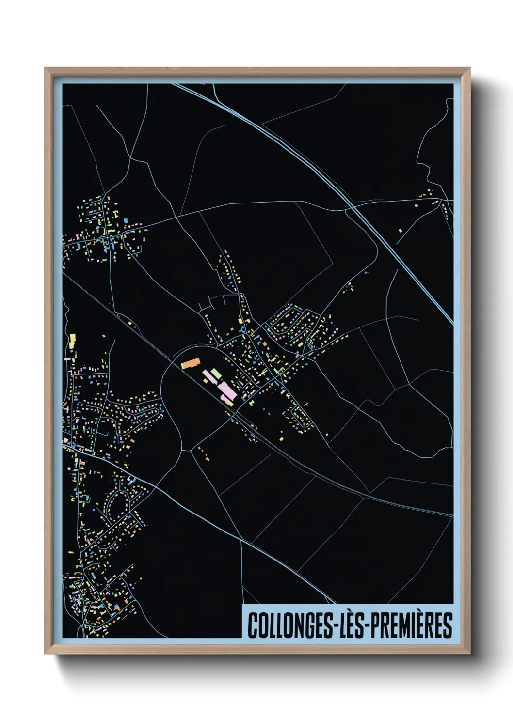 Un poster carteCollonges-lès-Premières