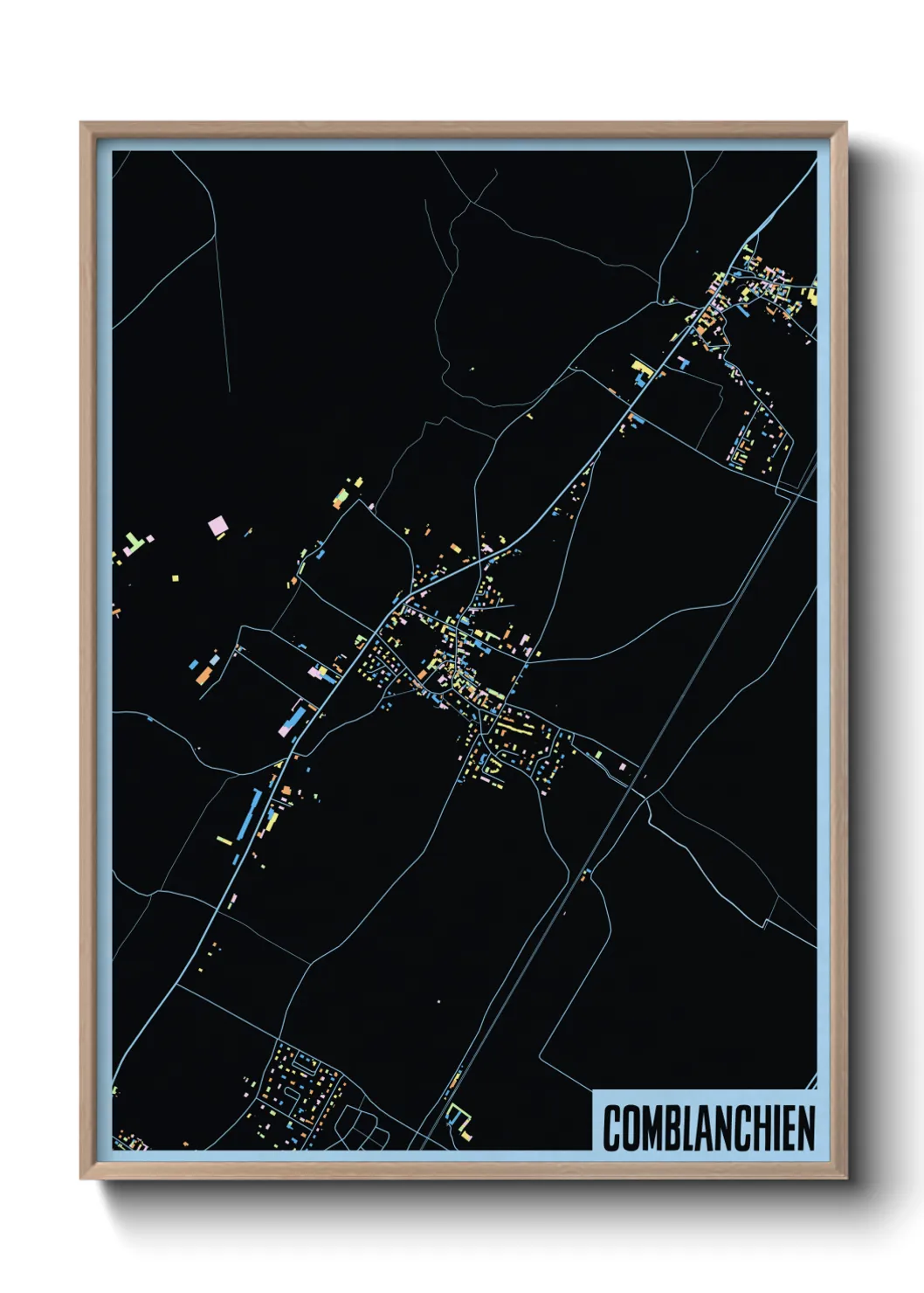 Une affiche de carte sur Comblanchien