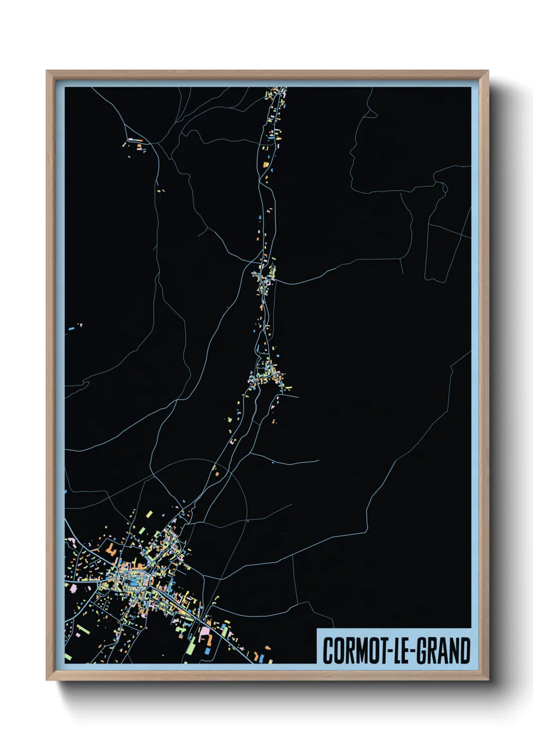 Une affiche de carte sur Cormot-le-Grand