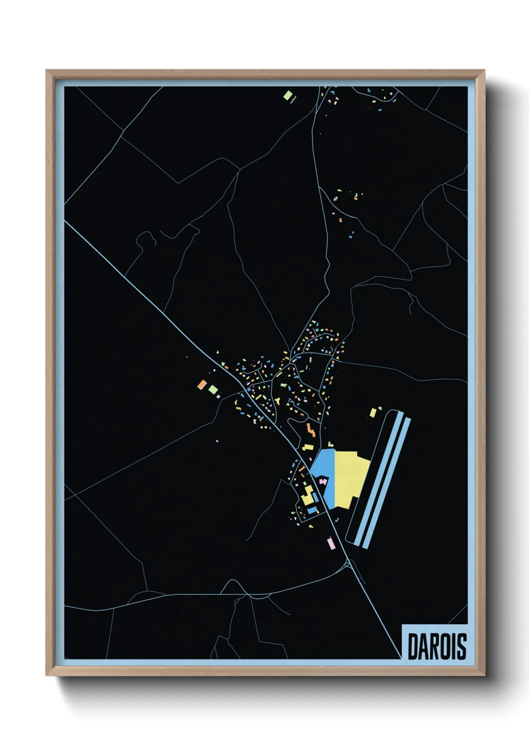 Une affiche de carte sur Darois