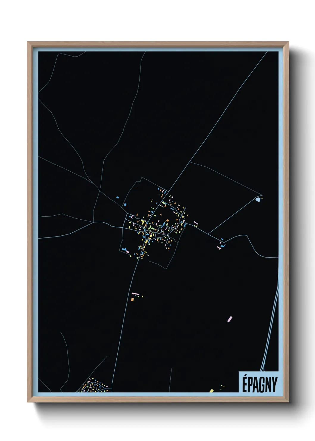 Une affiche de carte sur Épagny