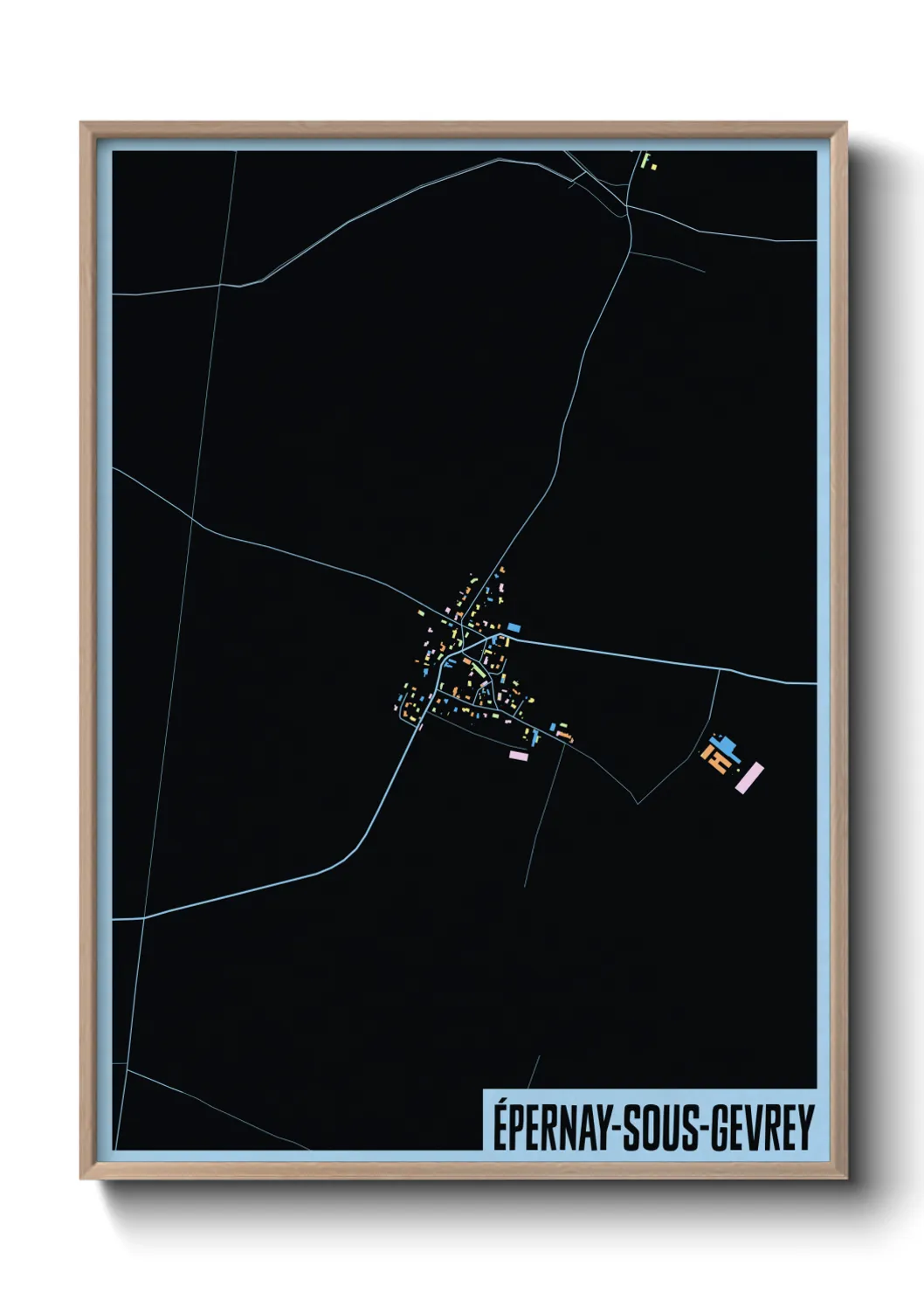 Une affiche de carte sur Épernay-sous-Gevrey