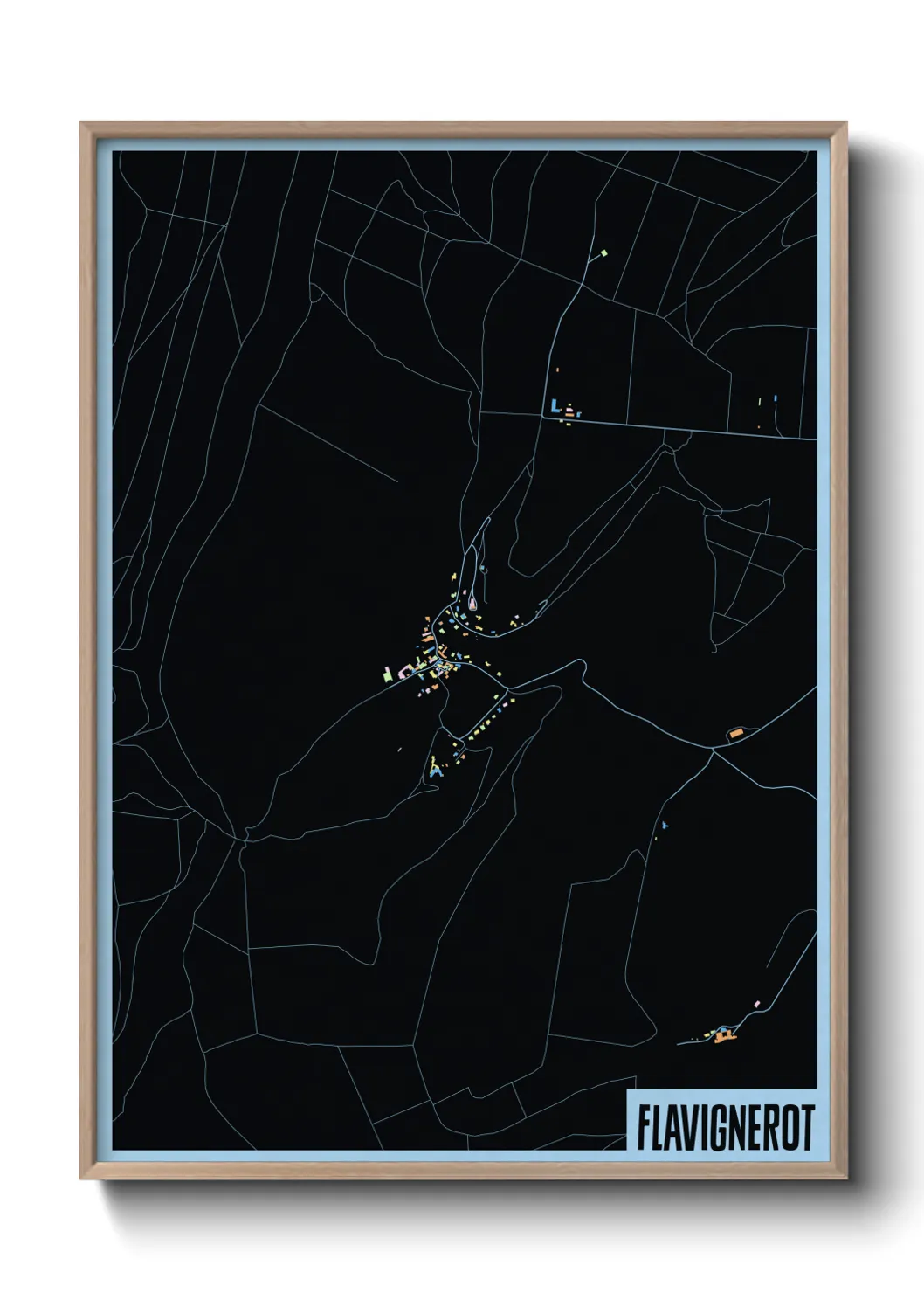 Une affiche de carte sur Flavignerot