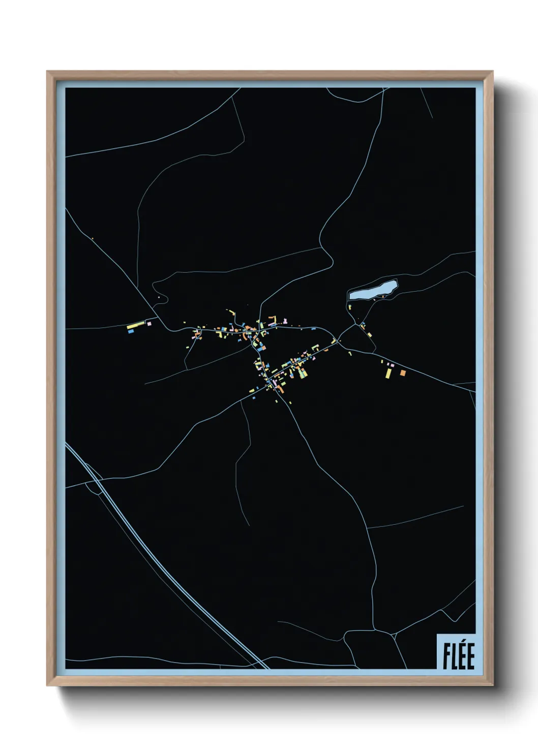 Une affiche de carte sur Flée