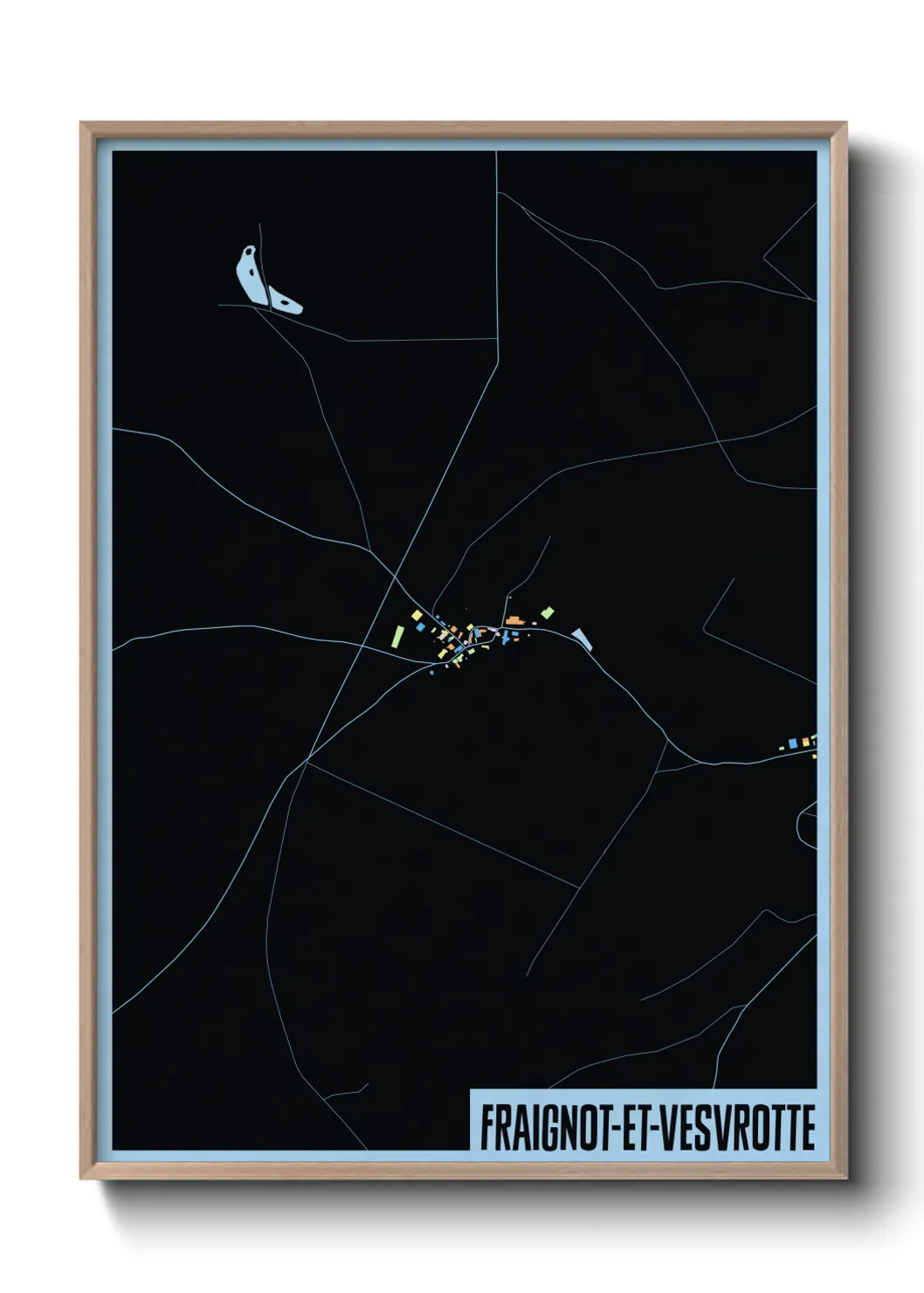 Un poster carteFraignot-et-Vesvrotte