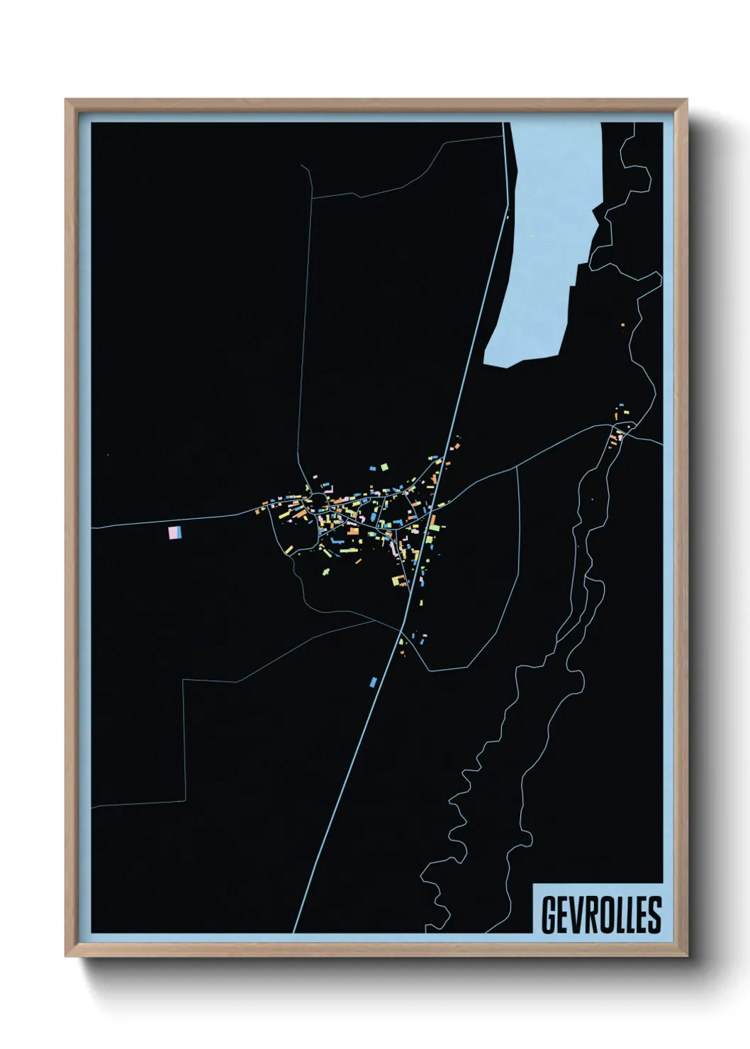 Une affiche de carte sur Gevrolles