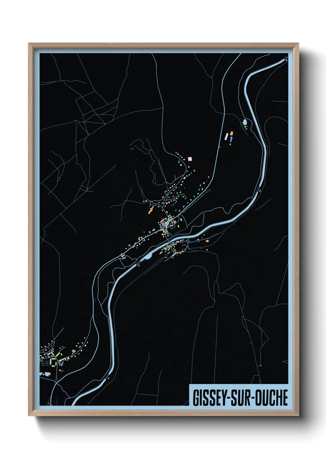 Une affiche de carte sur Gissey-sur-Ouche