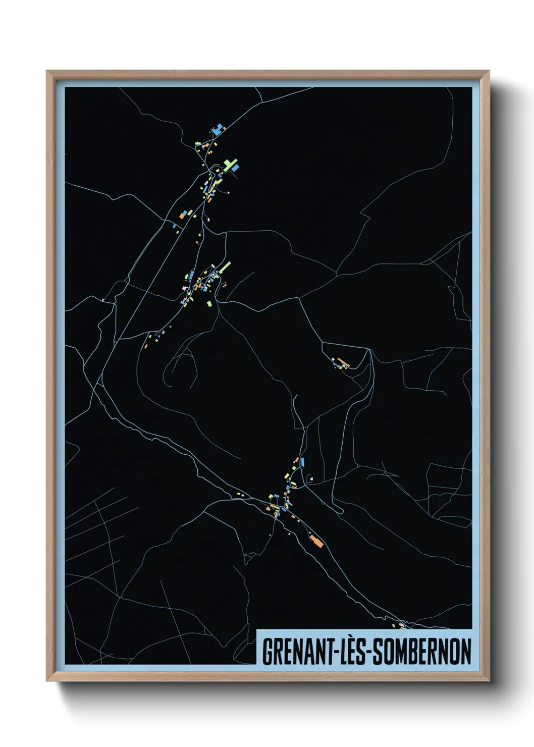 Un poster carteGrenant-lès-Sombernon