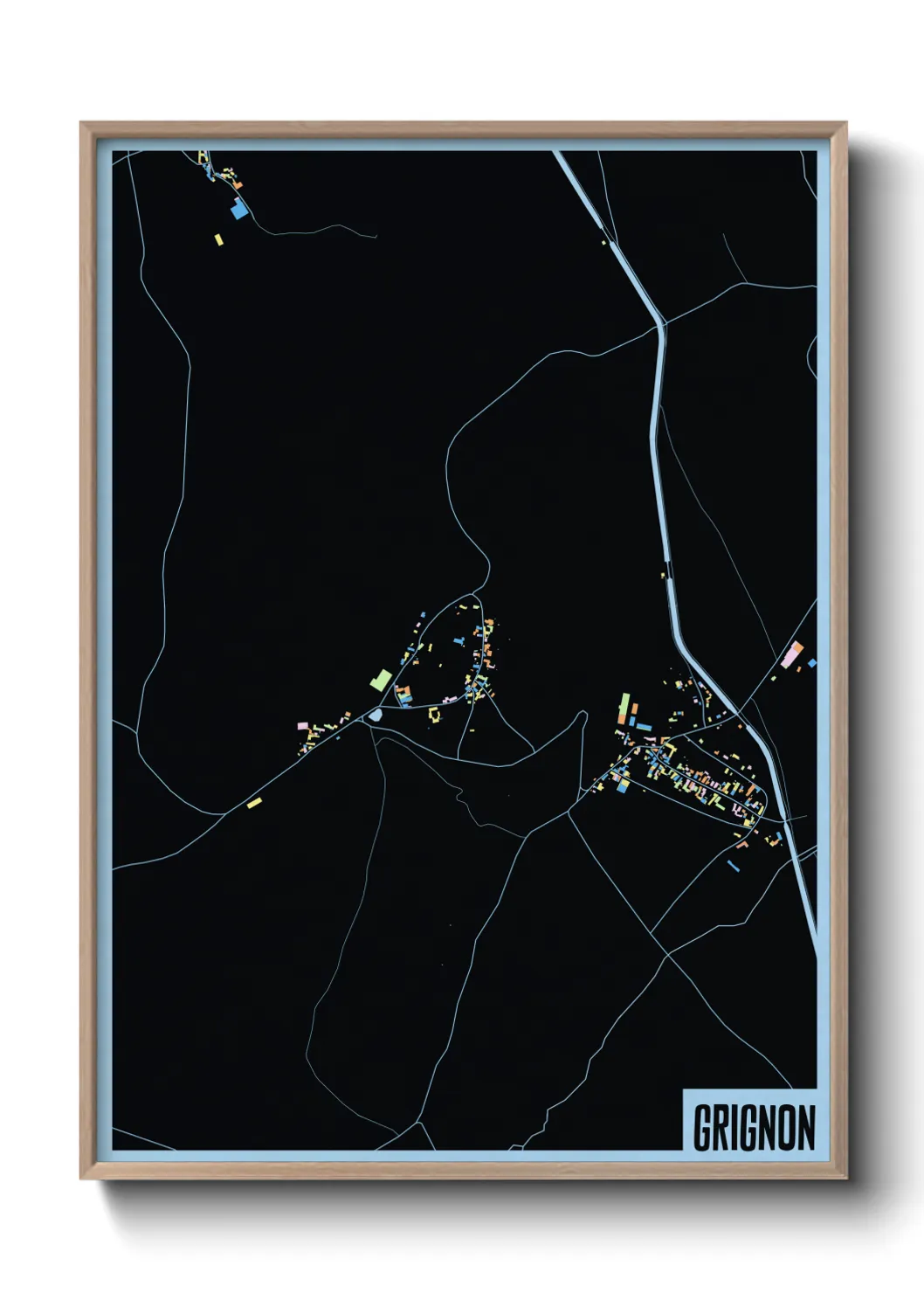 Une affiche de carte sur Grignon