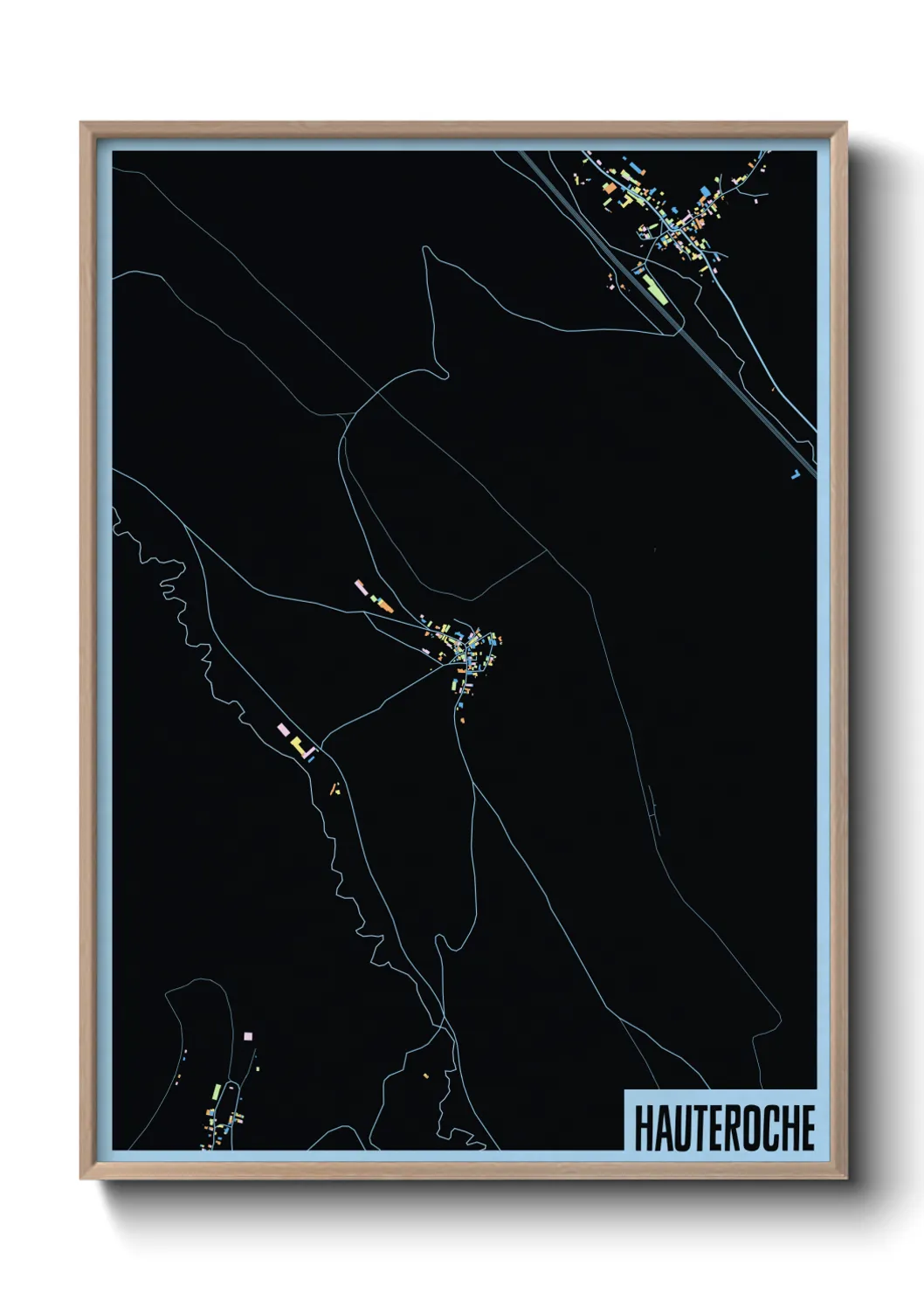 Une affiche de carte sur Hauteroche