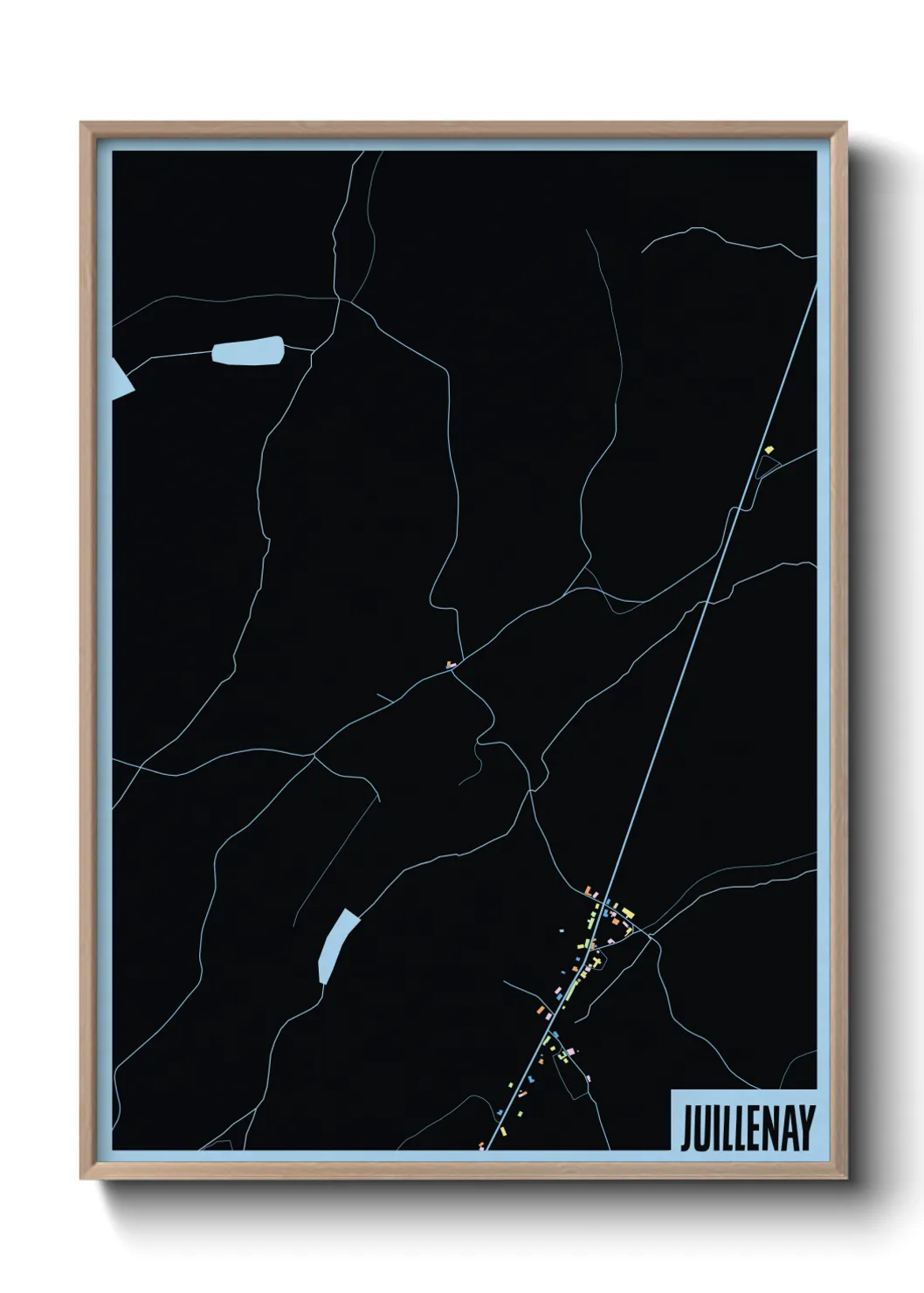 Une affiche de carte sur Juillenay