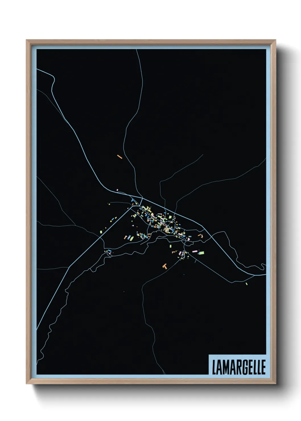 Une affiche de carte sur Lamargelle